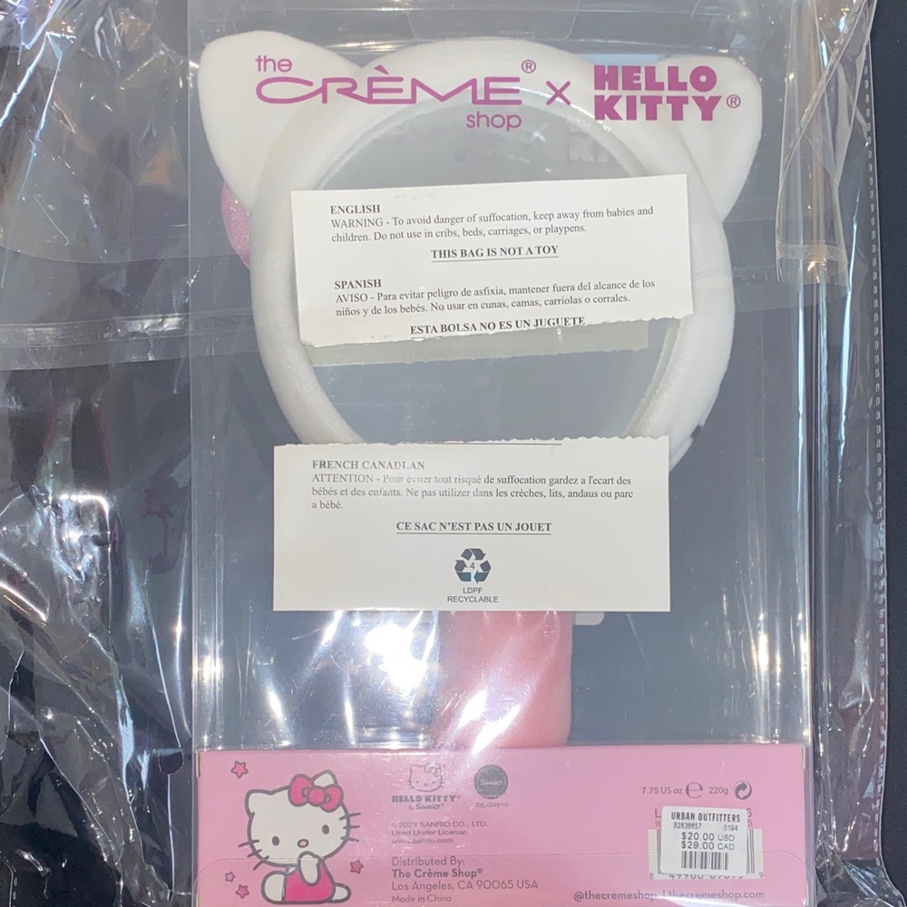 NWT! Limited Edition! Hello Kitty Plush Hand Held Mirror by The Crème Shop - Picture 4 of 11
